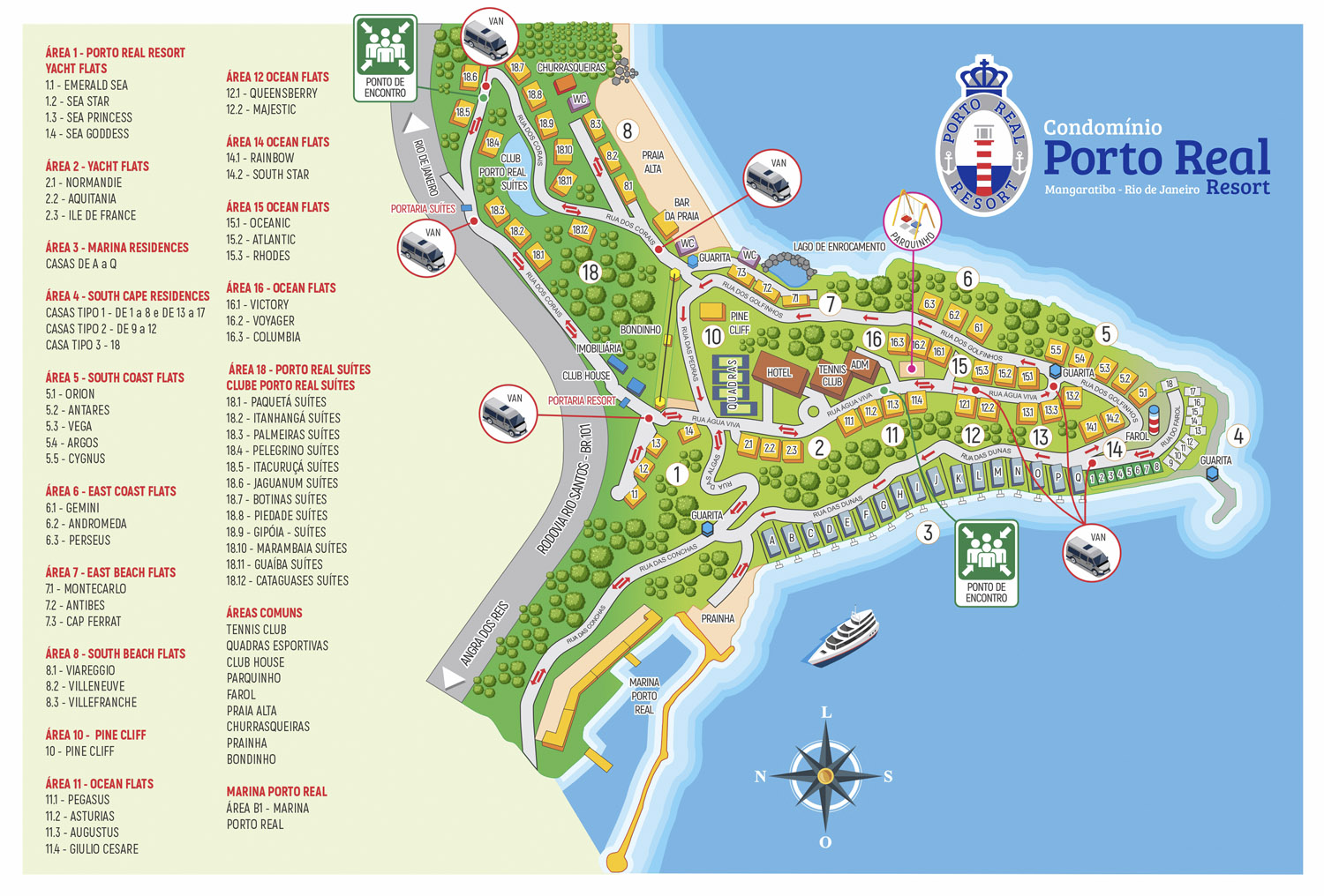 Mapa do CondomÃ­nio Porto Real Resort